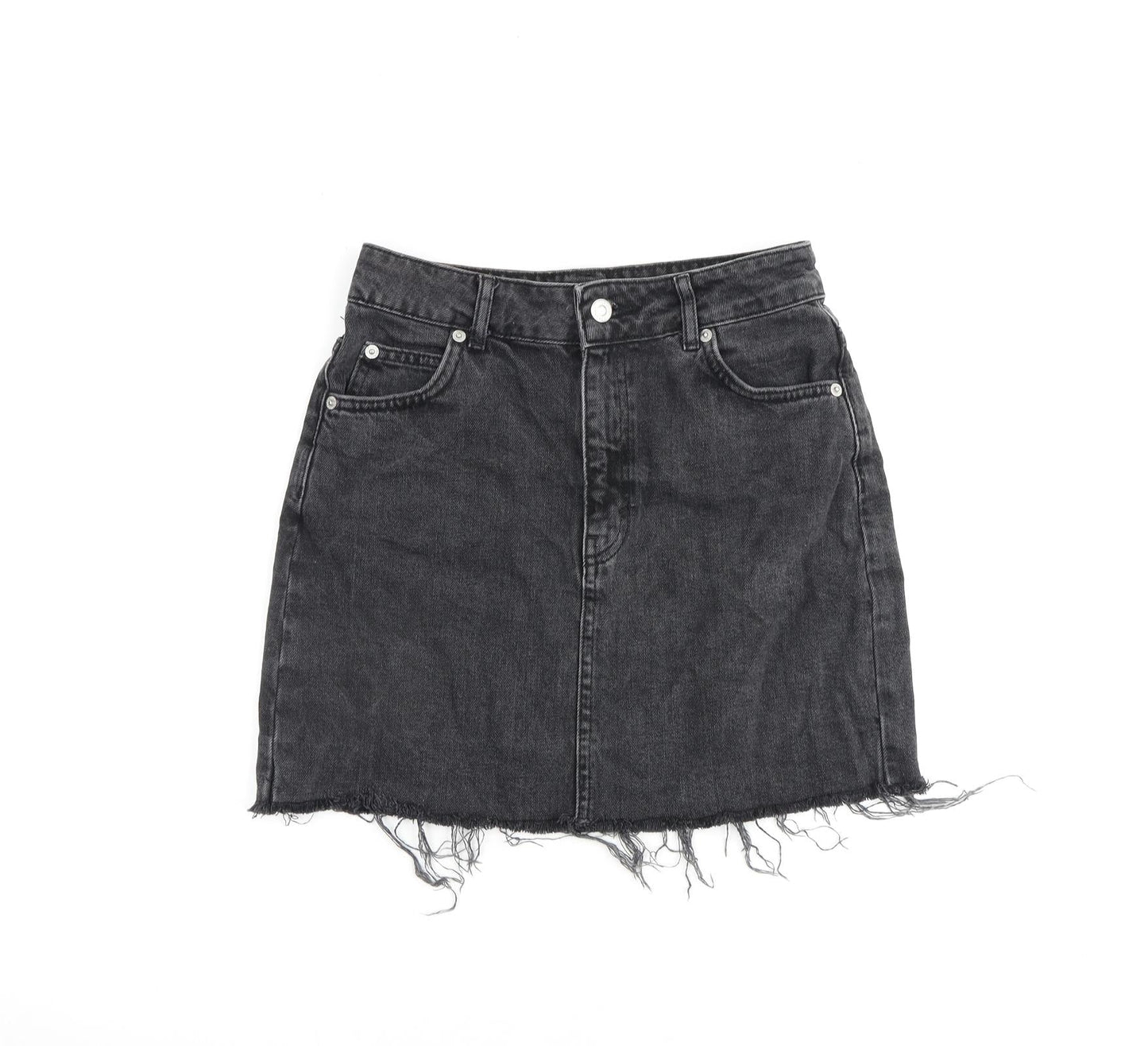 Womens UK Size 8 Topshop A-Line Denim Skirt