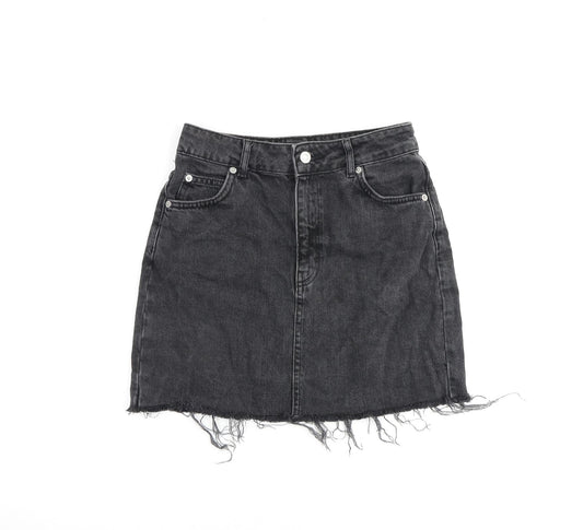 Womens UK Size 8 Topshop A-Line Denim Skirt