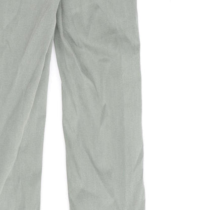 Zara Womens Green Cotton Bootcut Jeans Size 4 L32 in Regular Zip