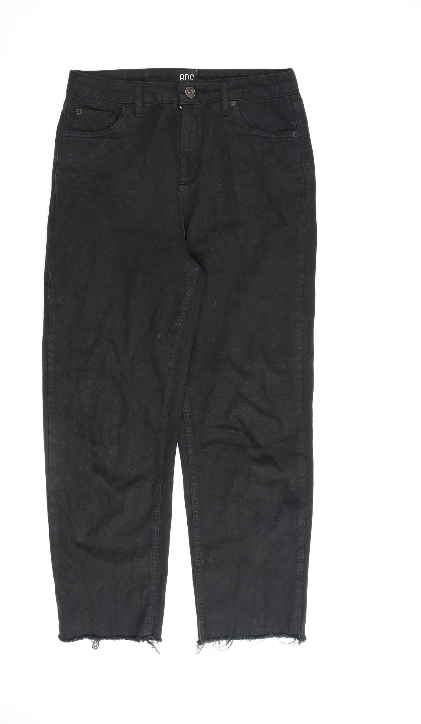 BDG Womens Black Cotton Straight Jeans Size 28 in L32 in Regular Zip