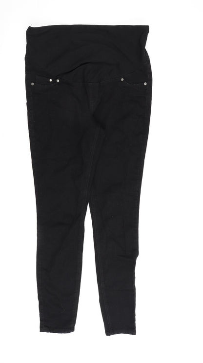H&M Womens Black Cotton Skinny Jeans Size L L30 in Regular