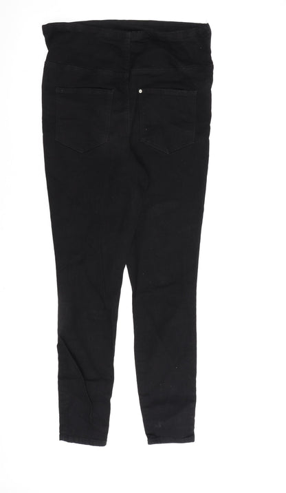 H&M Womens Black Cotton Skinny Jeans Size L L30 in Regular