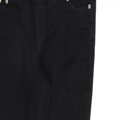 H&M Womens Black Cotton Skinny Jeans Size L L30 in Regular