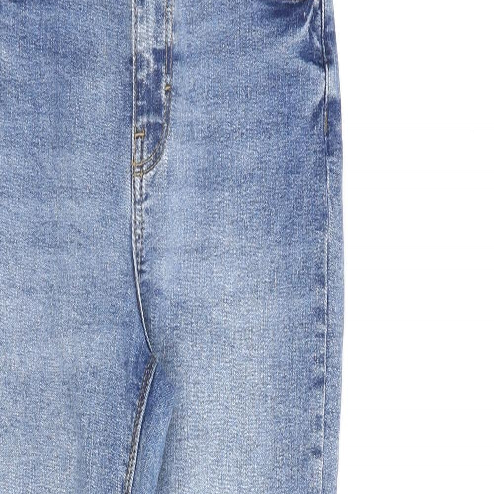 Denim & Co. Womens Blue Cotton Skinny Jeans Size 6 L26 in Regular Zip