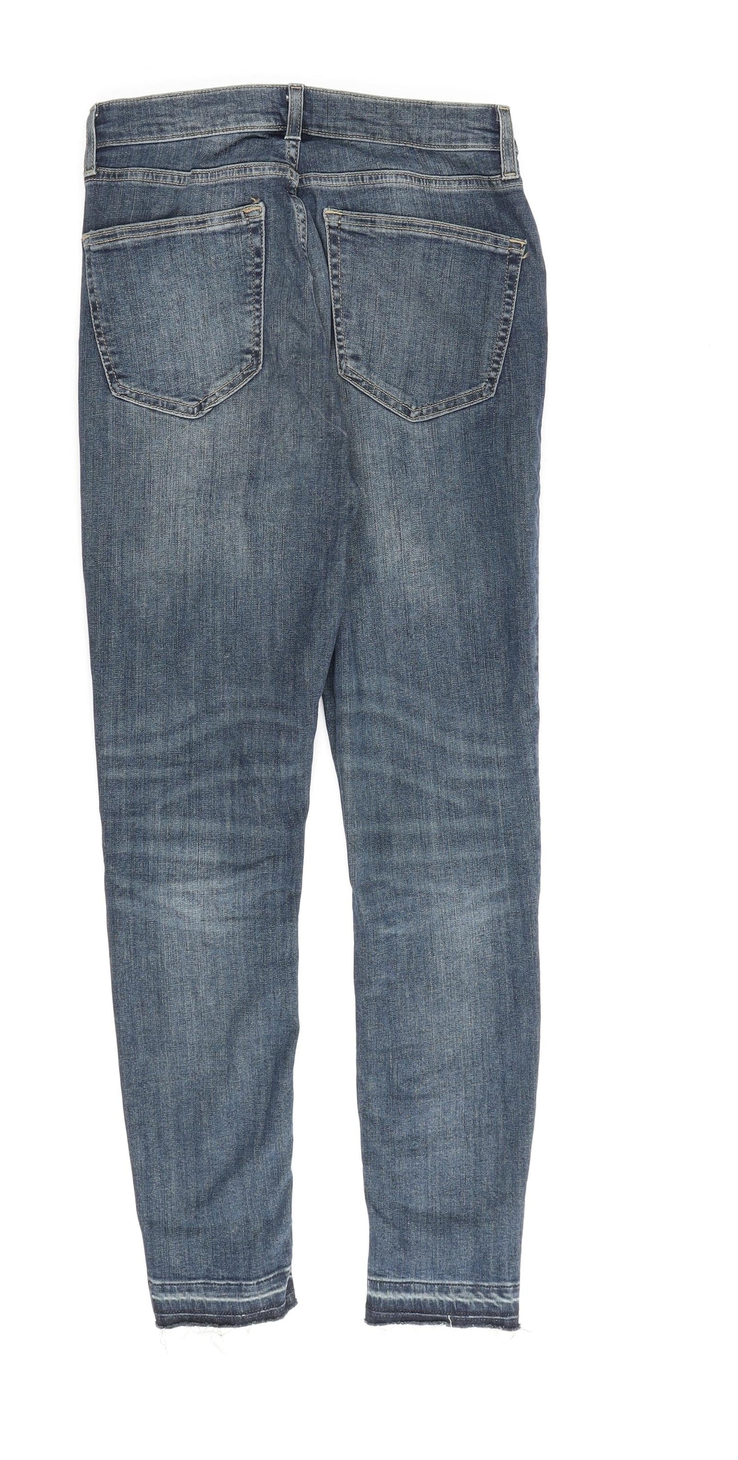 Topshop Womens Blue Cotton Skinny Jeans Size 28 in L30 in Regular Zip