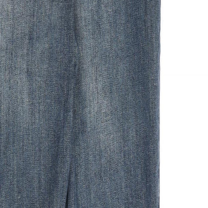 Topshop Womens Blue Cotton Skinny Jeans Size 28 in L30 in Regular Zip