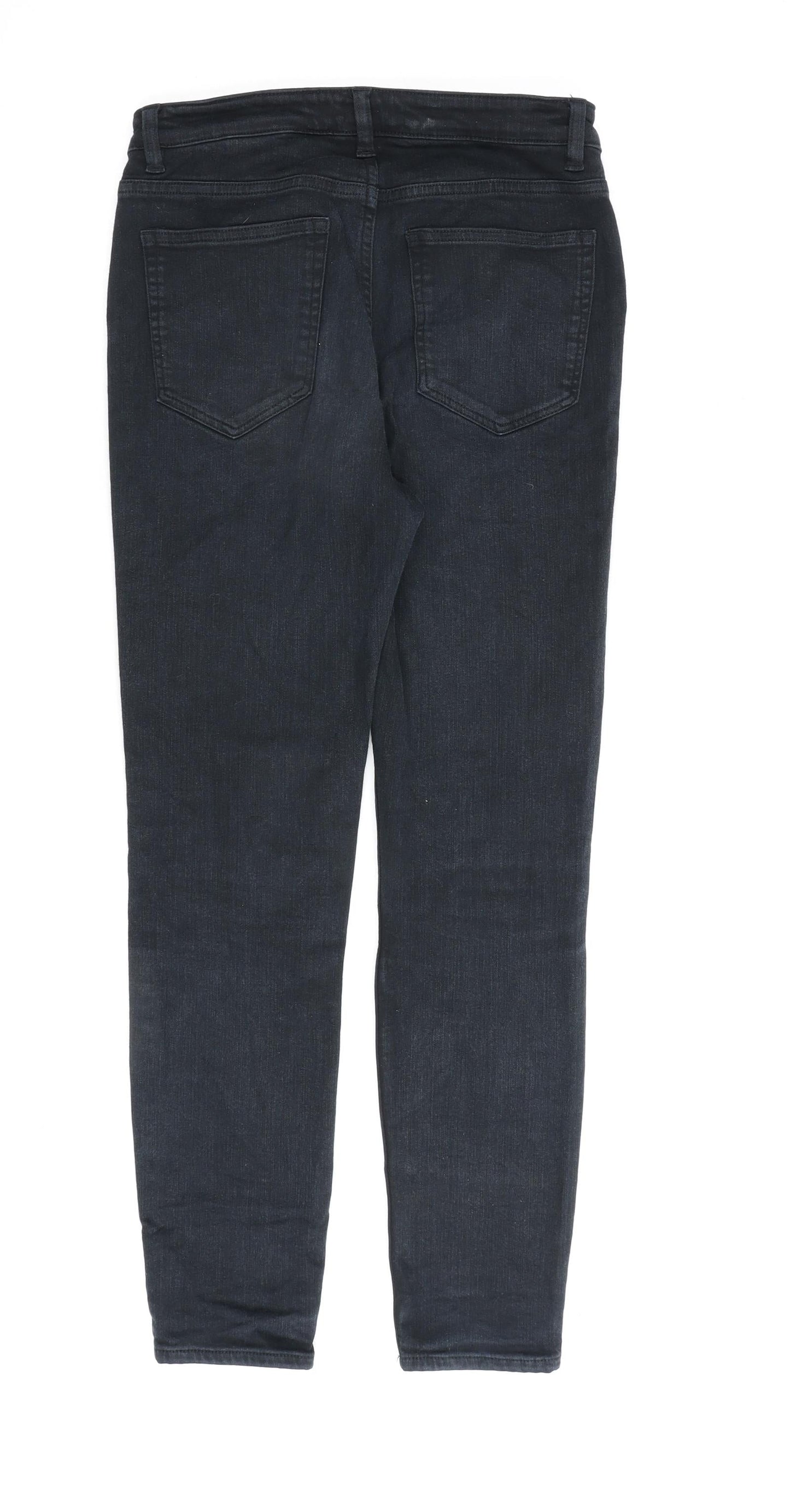 Womens UK Size 8 H&M Regular Fit Straight Black Jeans