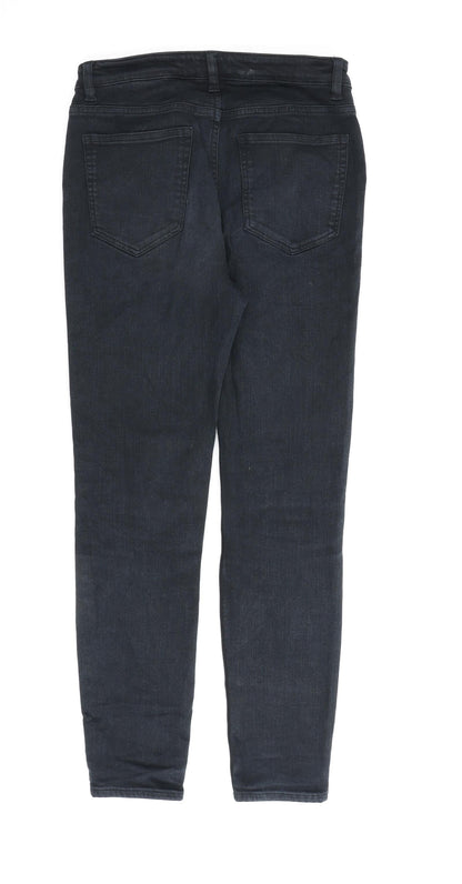 Womens UK Size 8 H&M Regular Fit Straight Black Jeans