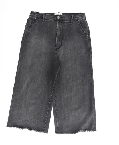 Evidnt Womens Grey Cotton Cropped Jeans Size 30 in L21 in Regular Zip