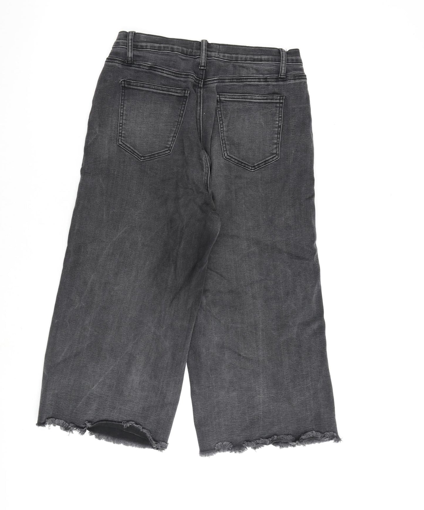 Evidnt Womens Grey Cotton Cropped Jeans Size 30 in L21 in Regular Zip