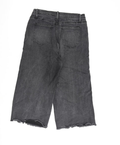 Evidnt Womens Grey Cotton Cropped Jeans Size 30 in L21 in Regular Zip