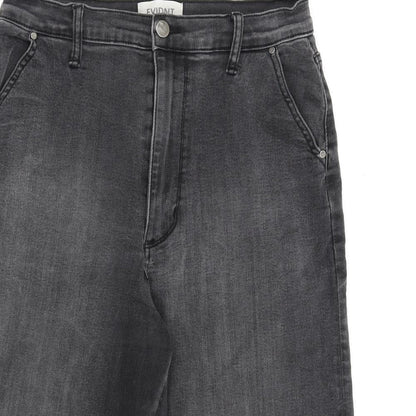 Evidnt Womens Grey Cotton Cropped Jeans Size 30 in L21 in Regular Zip