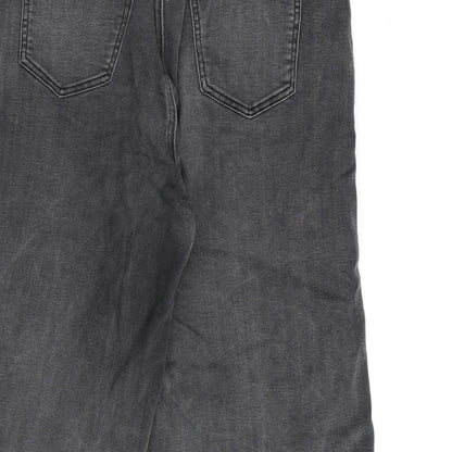 Evidnt Womens Grey Cotton Cropped Jeans Size 30 in L21 in Regular Zip