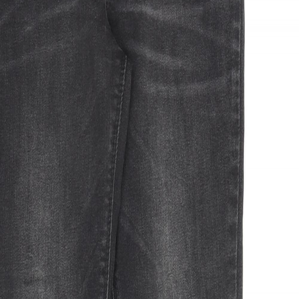 Denim & Co. Womens Grey Cotton Skinny Jeans Size 8 L30 in Regular Zip