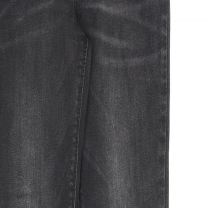 Denim & Co. Womens Grey Cotton Skinny Jeans Size 8 L30 in Regular Zip