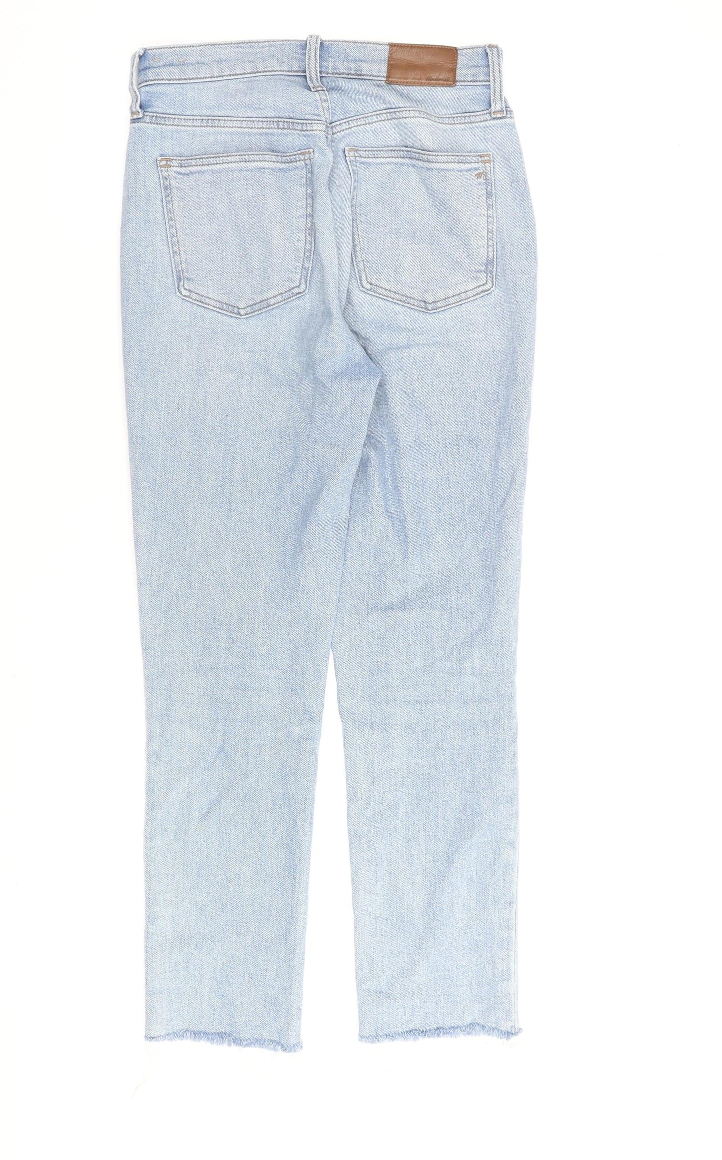 Madewell Womens Blue Cotton Straight Jeans Size 24 in L27 in Regular Zip