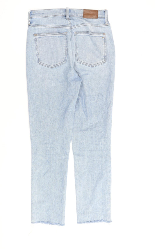 Madewell Womens Blue Cotton Straight Jeans Size 24 in L27 in Regular Zip