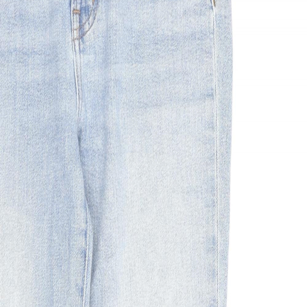 Madewell Womens Blue Cotton Straight Jeans Size 24 in L27 in Regular Zip