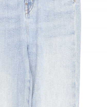 Madewell Womens Blue Cotton Straight Jeans Size 24 in L27 in Regular Zip