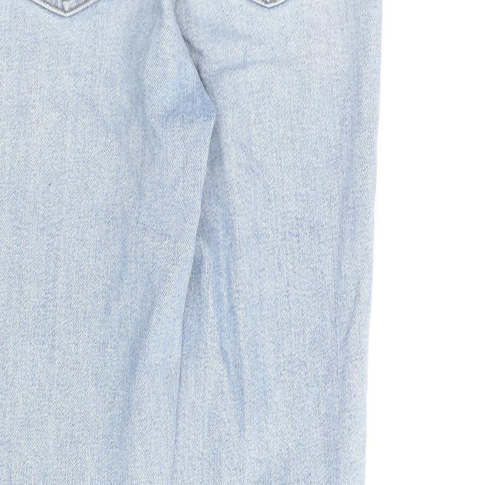Madewell Womens Blue Cotton Straight Jeans Size 24 in L27 in Regular Zip