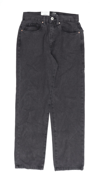 Cotton On Womens Grey Cotton Straight Jeans Size 6 L28 in Regular Zip