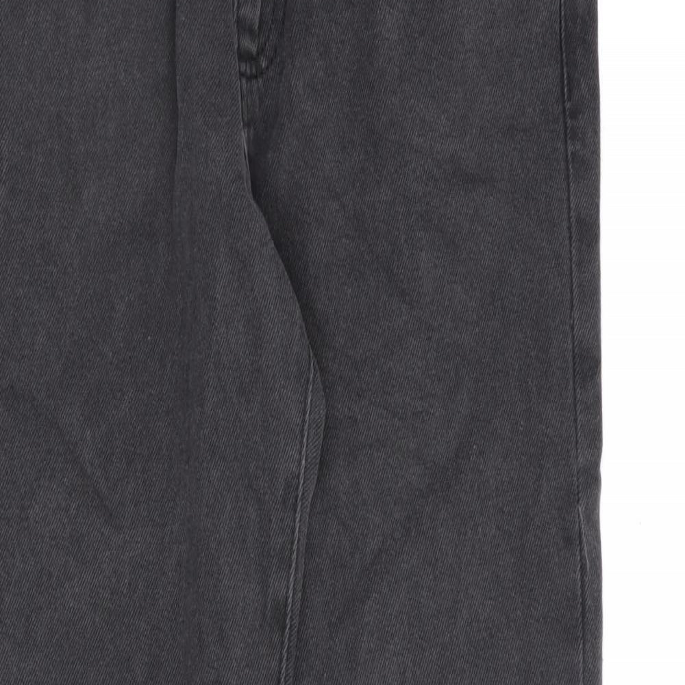 Cotton On Womens Grey Cotton Straight Jeans Size 6 L28 in Regular Zip
