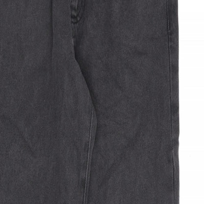 Cotton On Womens Grey Cotton Straight Jeans Size 6 L28 in Regular Zip