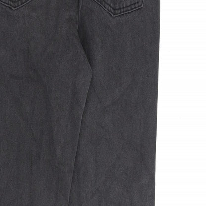 Cotton On Womens Grey Cotton Straight Jeans Size 6 L28 in Regular Zip