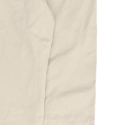 Rockport Mens Beige Cotton Trousers Size 32 in L34 in Regular Zip