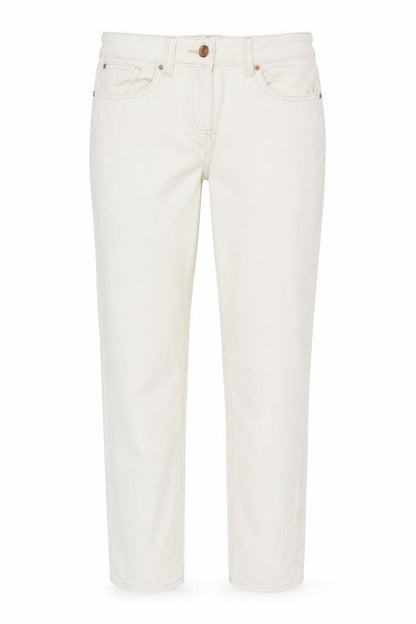 Womens UK Size 8 NEXT Regular Fit Straight Ivory Jeans