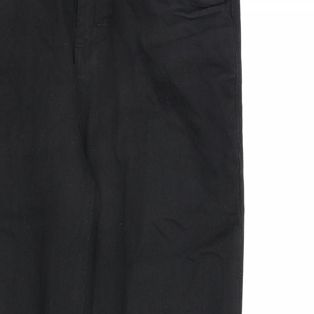 Skinny Jean Womens Black Cotton Straight Jeans Size 10 L27 in Regular Zip
