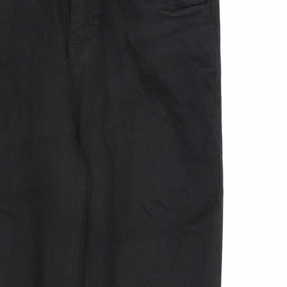 Skinny Jean Womens Black Cotton Straight Jeans Size 10 L27 in Regular Zip