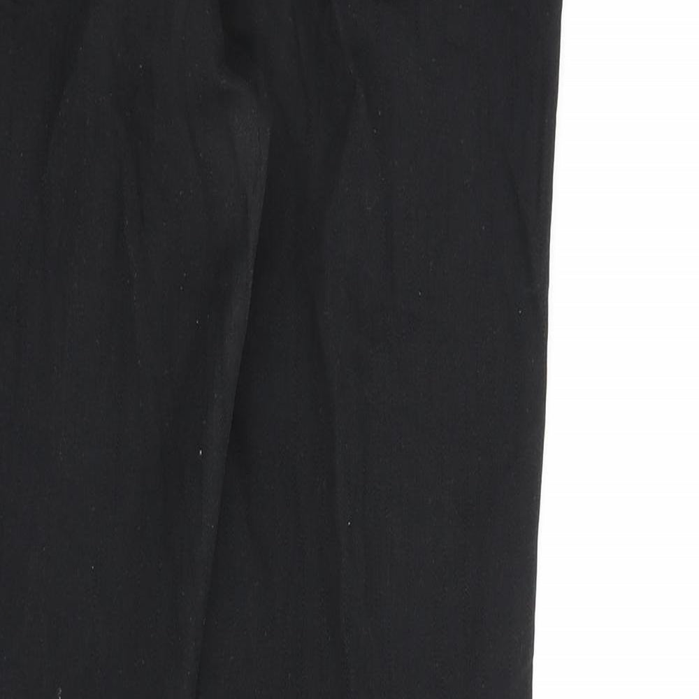 Skinny Jean Womens Black Cotton Straight Jeans Size 10 L27 in Regular Zip