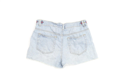 FOREVER 21 Womens Blue Cotton Cut-Off Shorts Size 28 in Regular Zip
