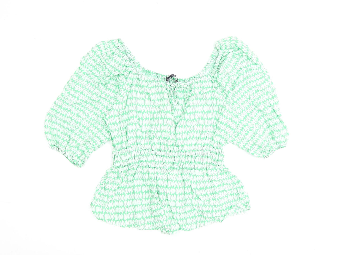 Womens UK Size 10 Marks and Spencer Green Basic Blouse