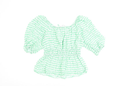 Womens UK Size 10 Marks and Spencer Green Basic Blouse