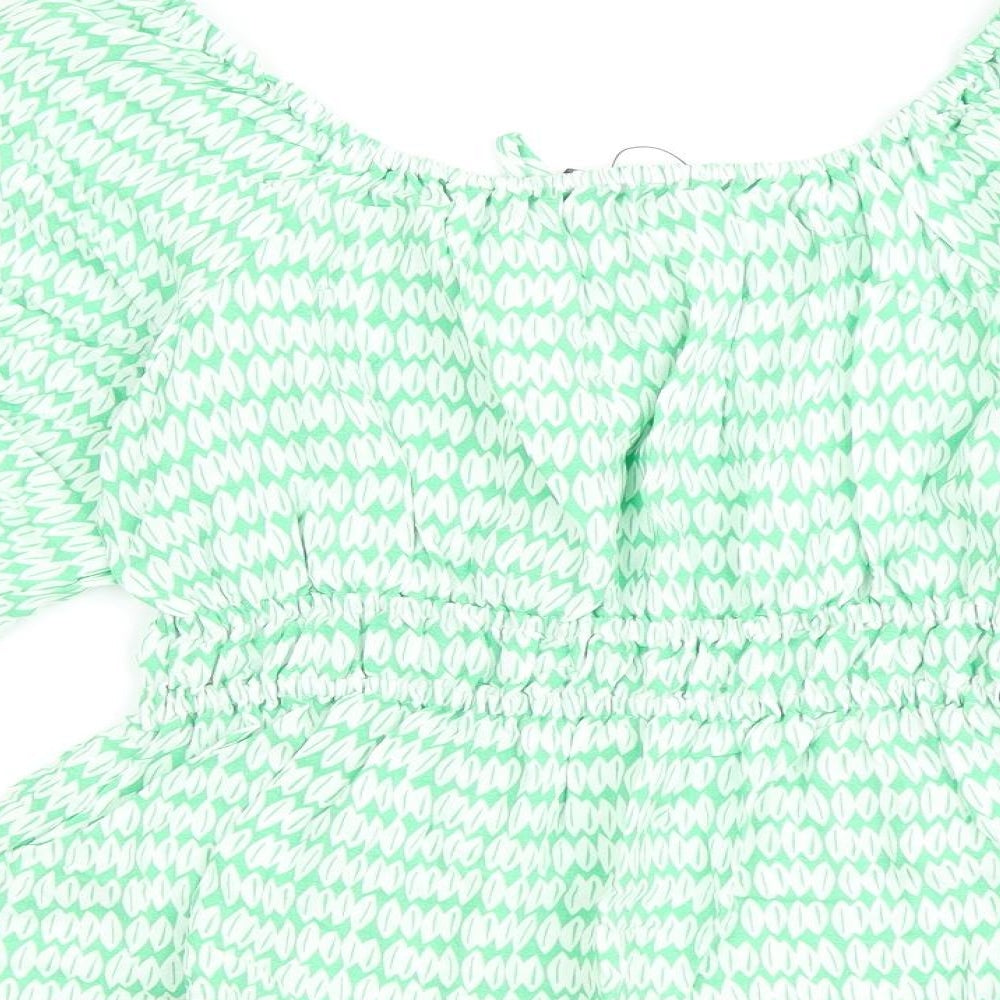 Womens UK Size 10 Marks and Spencer Green Basic Blouse