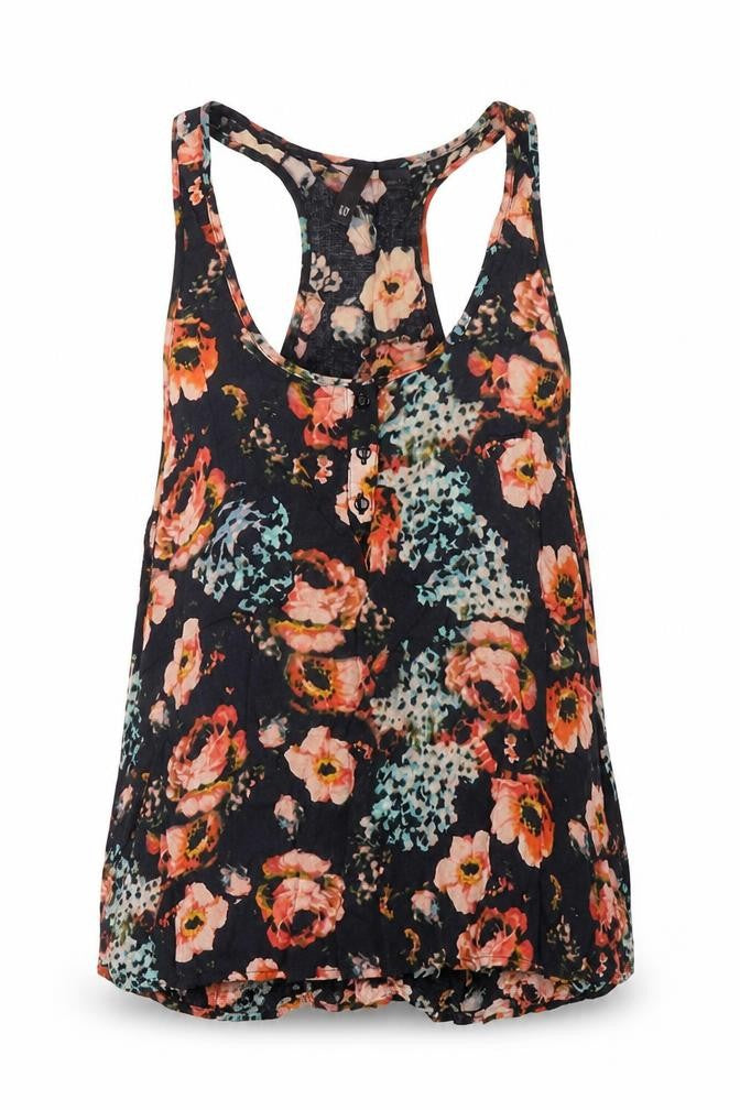 Womens UK Size 10 H&M Black Basic Tank
