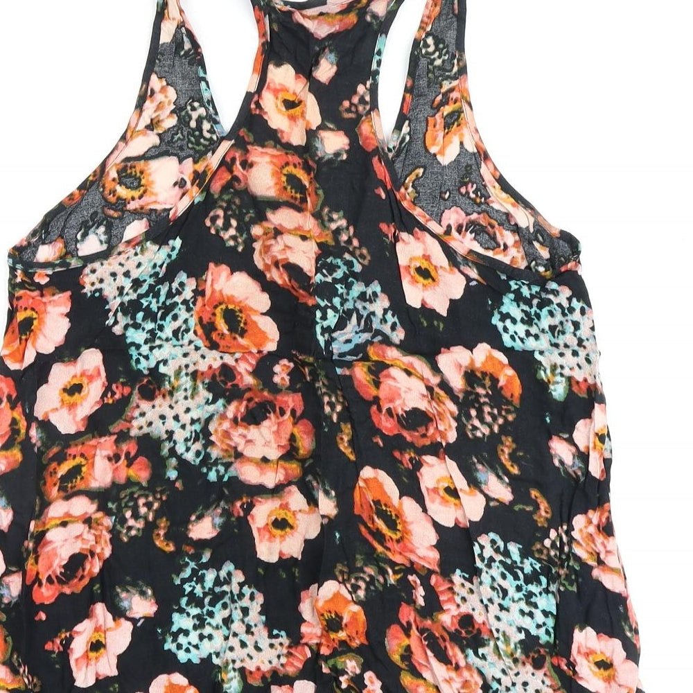 Womens UK Size 10 H&M Black Basic Tank