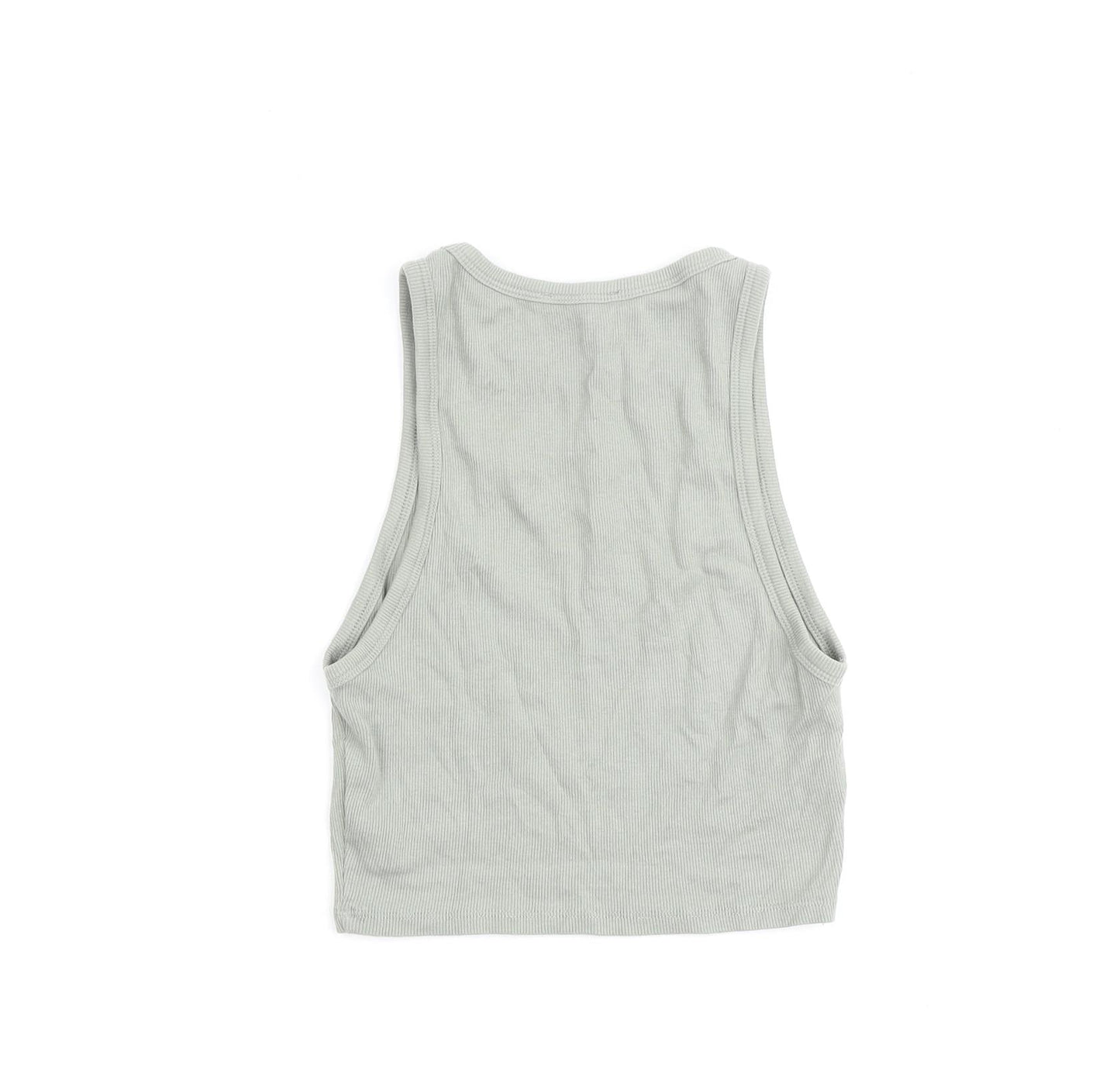 Womens UK Size L Zara Green Basic Tank