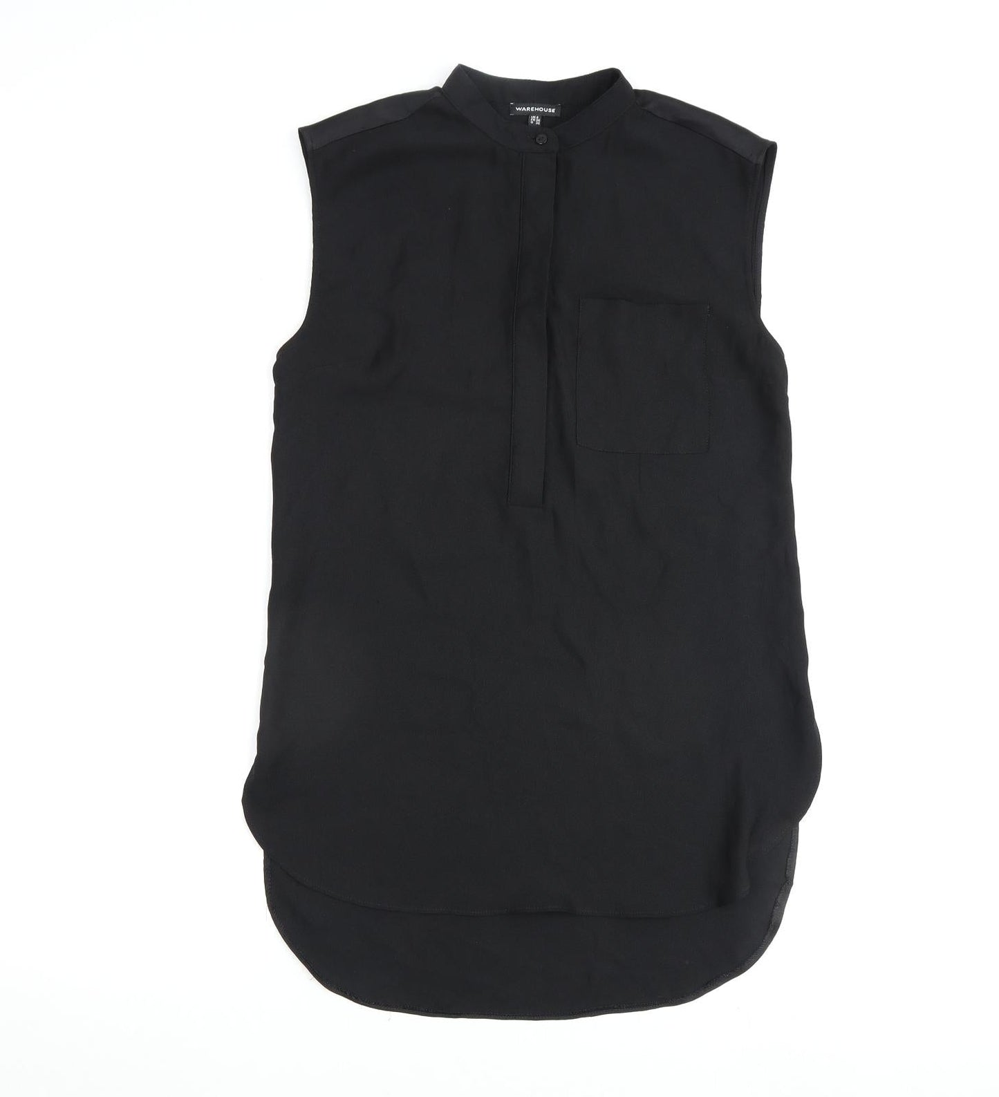 Womens UK Size 8 Warehouse Black Basic Blouse