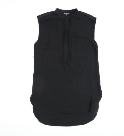 Womens UK Size 8 Warehouse Black Basic Blouse