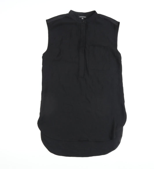 Womens UK Size 8 Warehouse Black Basic Blouse