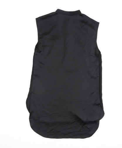 Womens UK Size 8 Warehouse Black Basic Blouse