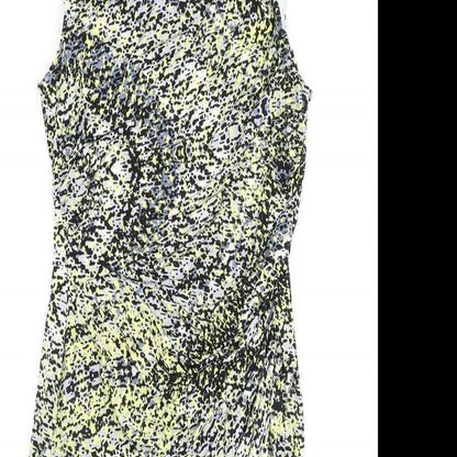 Ivy + Blue Womens Multicoloured Geometric Polyester A-Line Size 14 Round Neck Zip