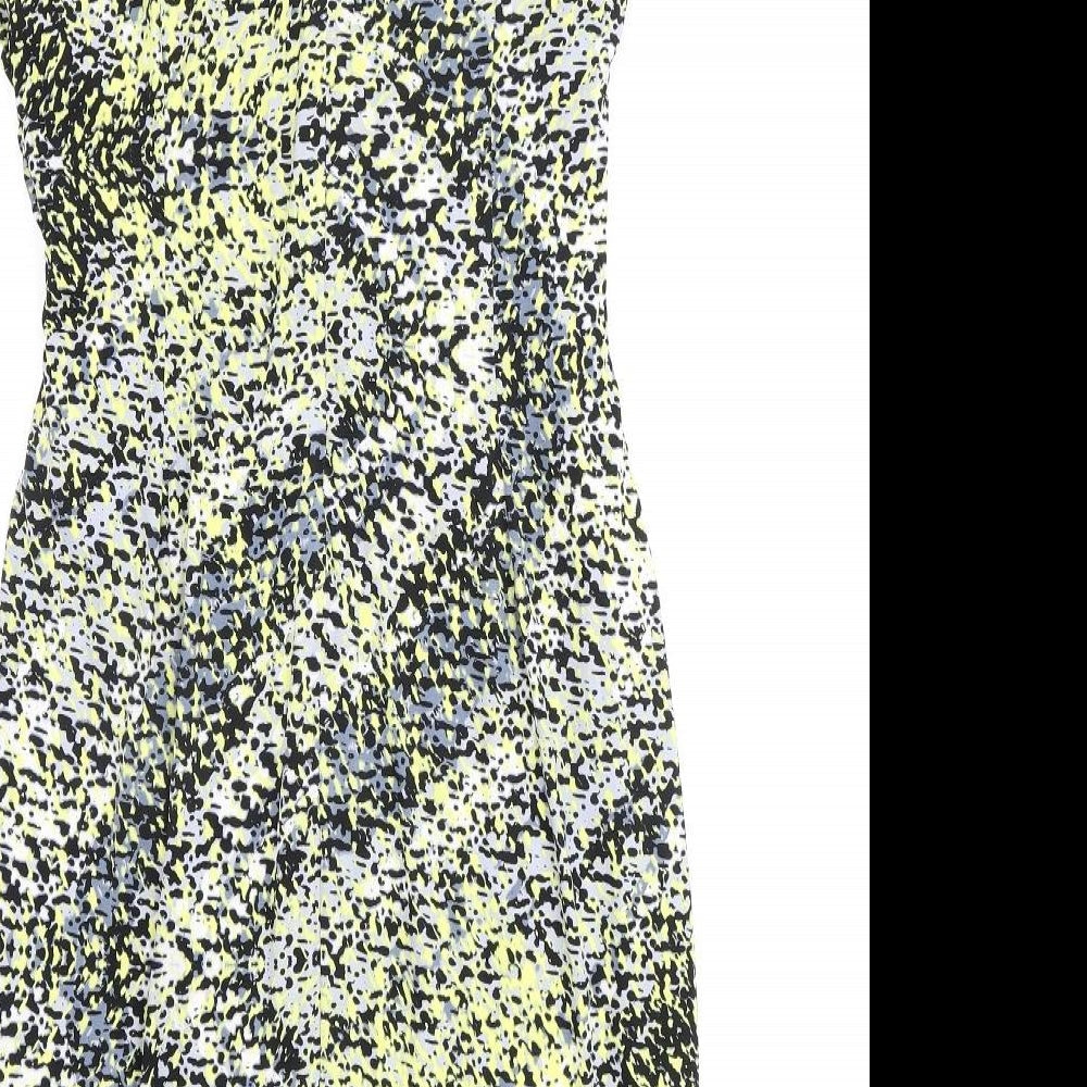 Ivy + Blue Womens Multicoloured Geometric Polyester A-Line Size 14 Round Neck Zip