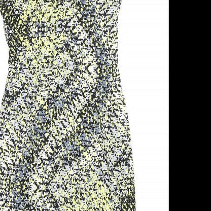 Ivy + Blue Womens Multicoloured Geometric Polyester A-Line Size 14 Round Neck Zip