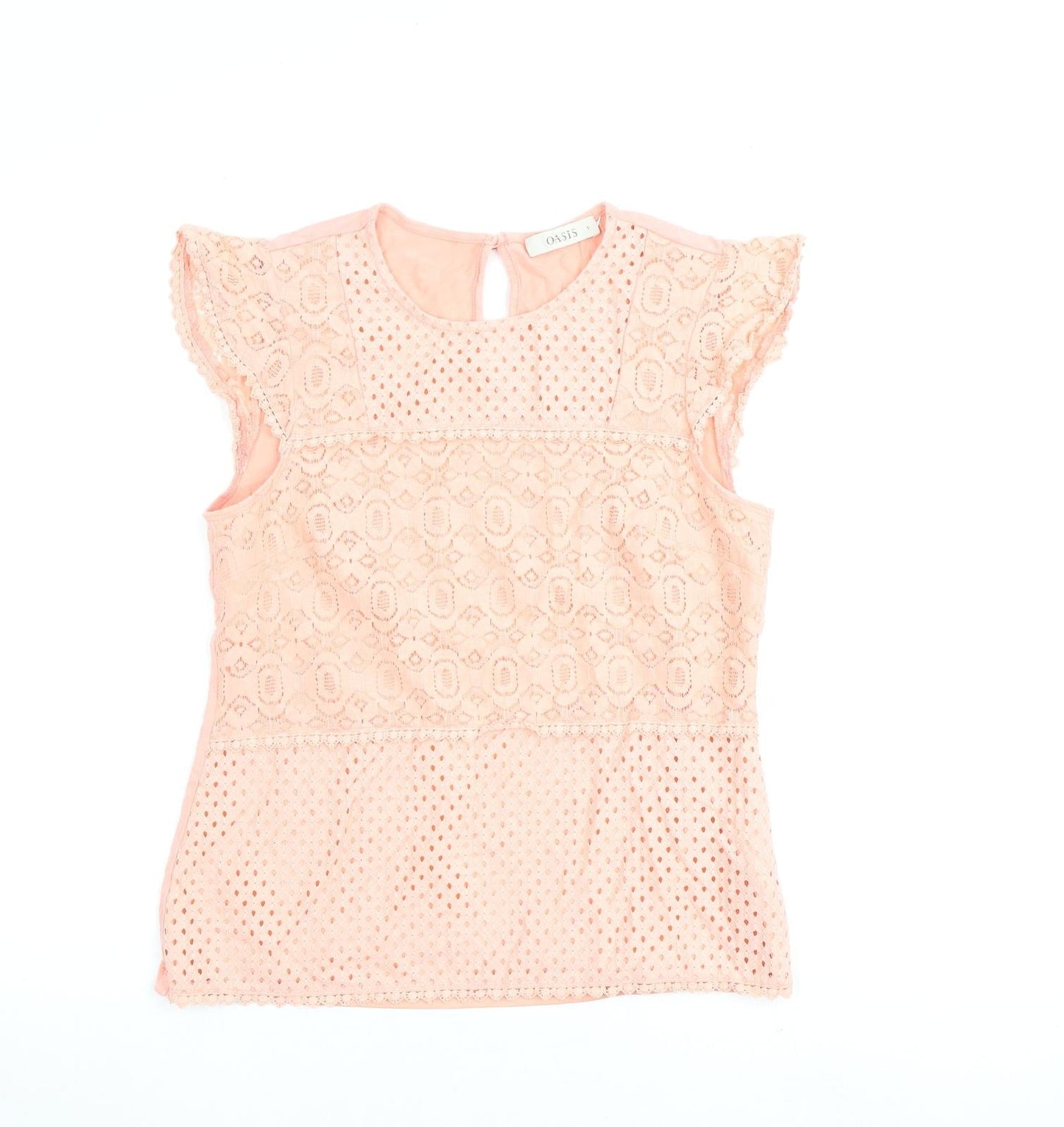 Womens UK Size S Oasis Pink Basic Blouse