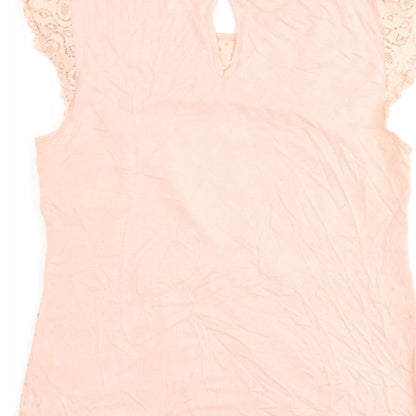 Womens UK Size S Oasis Pink Basic Blouse