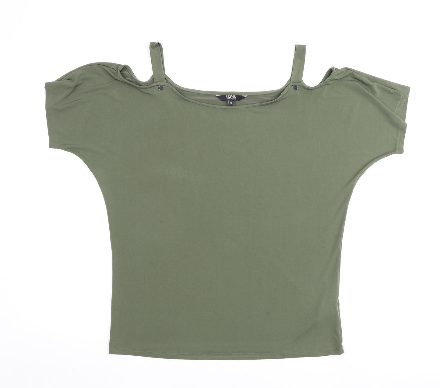 Womens UK Size 16 Julien Macdonald Green Basic Blouse